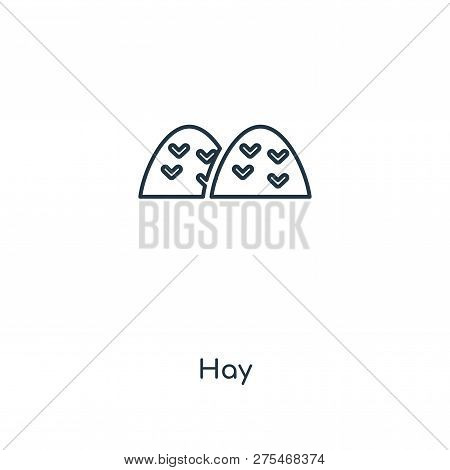 Hay Icon In Trendy Design Style. Hay Icon Isolated On White Background. Hay Vector Icon Simple And M