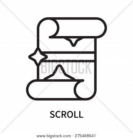 Scroll Icon Isolated On White Background. Scroll Icon Simple Sign. Scroll Icon Trendy And Modern Sym