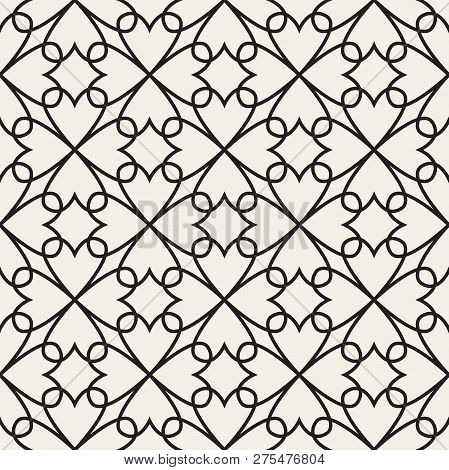 Seamless Linear Geometric Pattern. Graphic Abstract Ornament. Vector Illustration