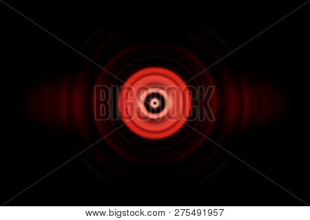 Abstract Light Orange Ring With Sound Waves Oscillating Background