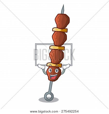 Up Board Chickin Shish With Sticks A Cartoon