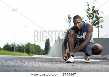 Atleet banden zijn schoenkant