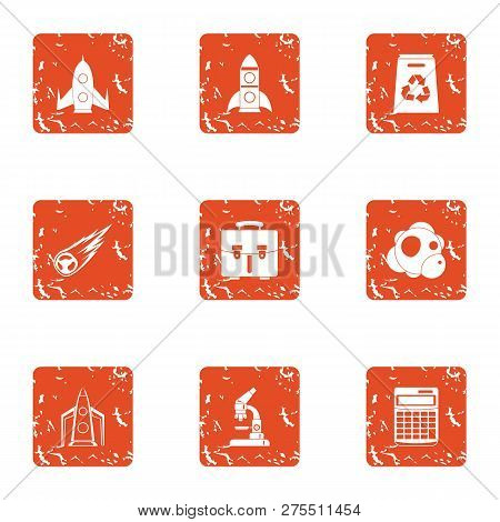 Treatise Icons Set. Grunge Set Of 9 Treatise Icons For Web Isolated On White Background
