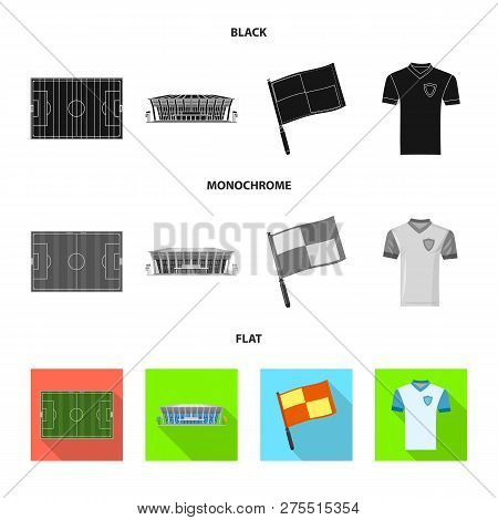 Vector Design Of Soccer And Gear Icon. Set Of Soccer And Tournament Vector Icon For Stock.
