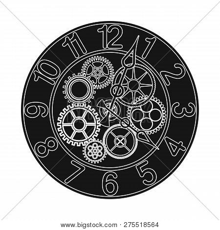 Vector Illustration Of Clock And Time Sign. Set Of Clock And Circle Stock Vector Illustration.