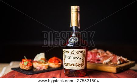 Kiev,ukraine - Sept., 2018: Bottle Of Hennessy, A Brand Of Famous Cognac From Cognac, France