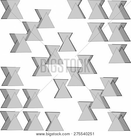 Gray Triangles With Shadow White Background Patterns