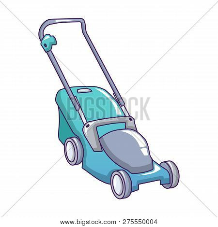 Electric Grass Cutter Icon. Cartoon Of Electric Grass Cutter Icon For Web Design Isolated On White B