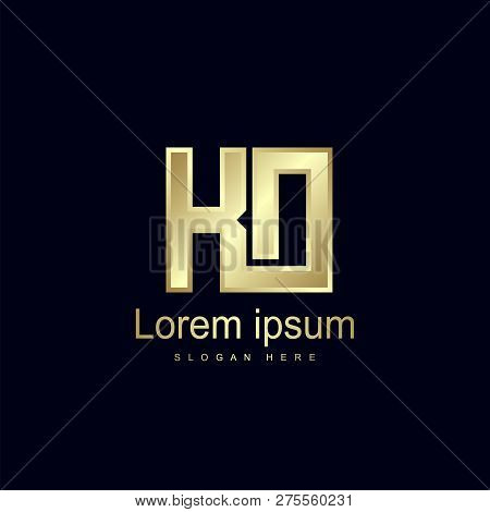 Initial Letter Ko Logo Template Vector Design