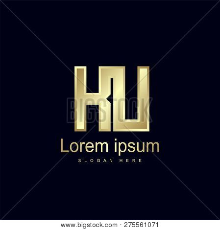 Initial Letter Ku Logo Template Vector Design