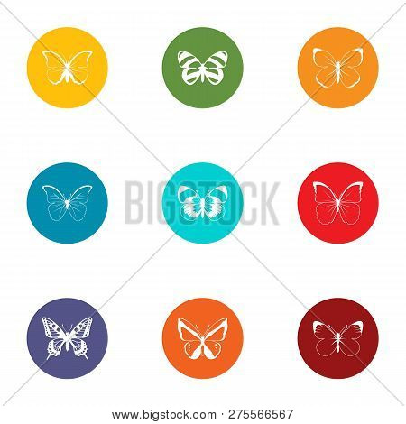 Cutworm Icons Set. Flat Set Of 9 Cutworm Icons For Web Isolated On White Background
