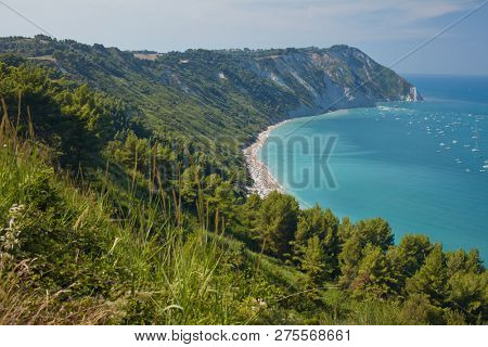 Mezzavalle Beach on Italian Adriatic coast in province of Ancona