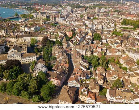 View of the Zurich donwtown (Switzerland, 2018)