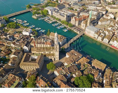 View of the Zurich donwtown (Switzerland, 2018)