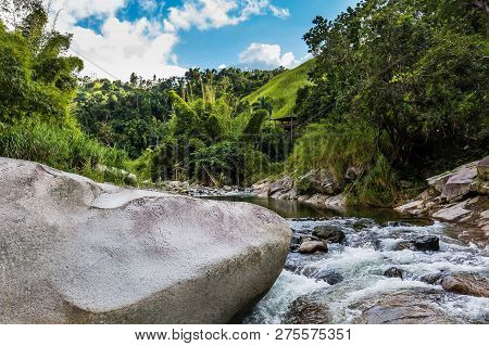 Ancient Carved Figures On Stones In Jayuya Puerto Rico