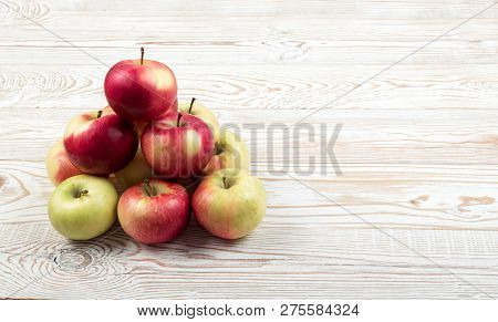 Red And Green Soft Apples Ready For Juice Produce