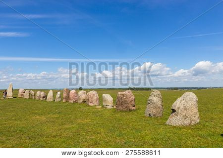 Ales Stenar - A Megalithic Monument In Scania In Southern Sweden.