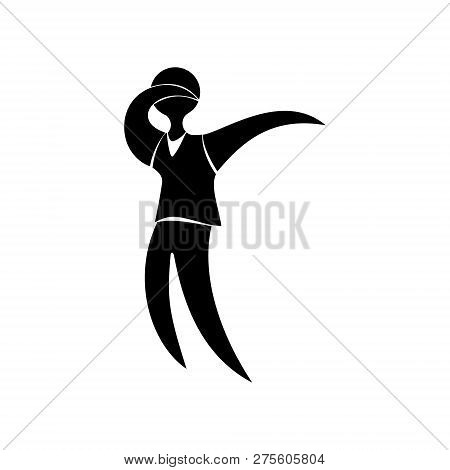 Man In T-shirt Doing Dabbing Move. Logo Vector Design