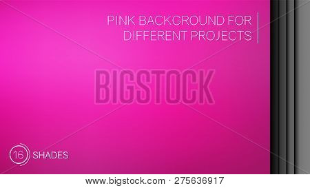 Elegant Dark Pink Gradient Background Consisting Of 16 Shades - Vector
