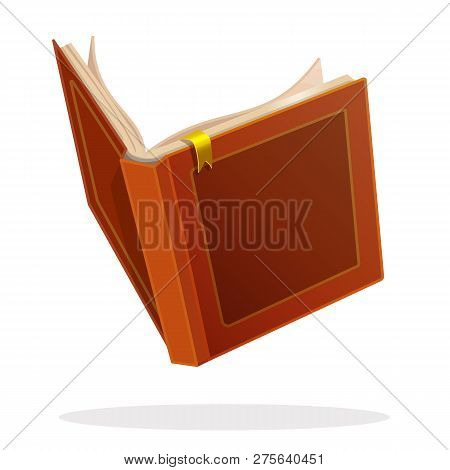 Vector Cartoon Open Book Fairy Tale Story