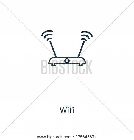 Wifi Signal Icon In Trendy Design Style. Wifi Signal Icon Isolated On White Background. Wifi Signal 