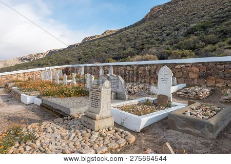 Matjiesrivier, South Africa, August 27, 2018: Historic Graves Near The Offices Of The Matjiesrivier 