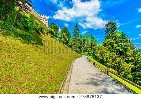 Scenic View At Marble Promenade In Trakoscan, Famous Tourist Resort In Zagorje Region, Northern Croa
