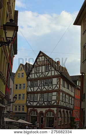 Wetzlar, Germany- September 05, 2018: Ancient Buildings In Old Part Of The Wetzlar City. The Typical