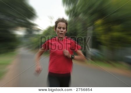 Athete feminino Running.