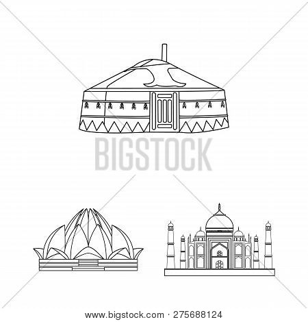 Vector Design Of  And Town  Icon. Set Of  And House Stock Vector Illustration.