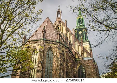 Beautiful St. Marys Church Marienkirche In Berlin, Germany.