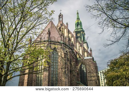 Beautiful St. Marys Church Marienkirche In Berlin, Germany.