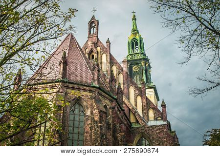 Beautiful St. Marys Church Marienkirche In Berlin, Germany.