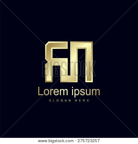 Initial Letter Rn Logo Template Vector Design