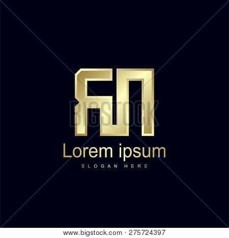 Initial Letter Rn Logo Template Vector Design