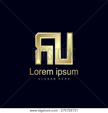 Initial Letter Ru Logo Template Vector Design