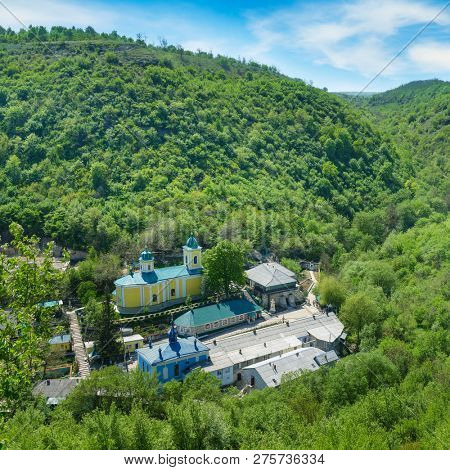 Rock Monastery in village Saharna, Republic Moldova.
