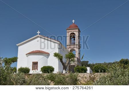 Small Church In The Village Gerani On Crete, Greece
