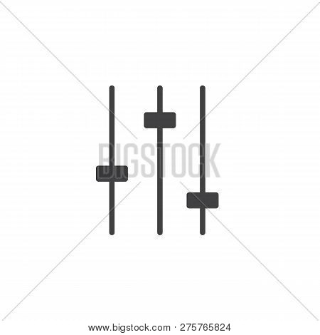 Settings Bars Vector Icon. Filled Flat Sign For Mobile Concept And Web Design. Preferences Switcher 