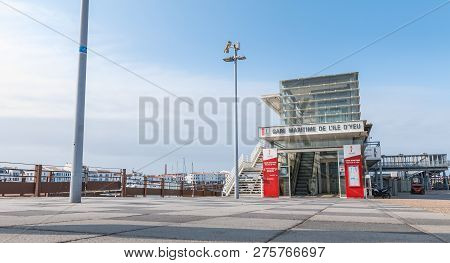 View Of The Ferry Terminal Of The Island Of Yeu