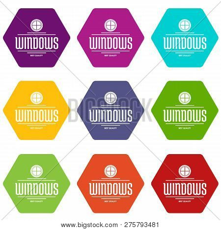 Interior Icons 9 Set Coloful Isolated On White For Web