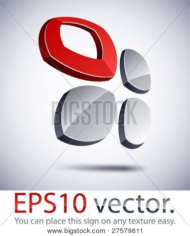 Vektorové ilustrace garniture 3D abstraktní obchodních symbolu.