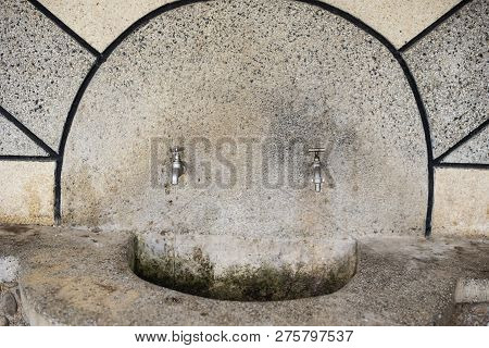 Close-up View Of Old Drinking Fountain, Kurdzhali, Bulgaria, Europe