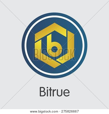 Exchange - Bitrue. The Crypto Coins Or Cryptocurrency Logo.