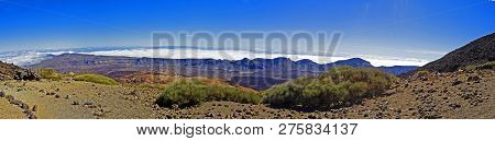 Trek Around Tede Volcano In The Afternoon On The Island Of Tenerife.