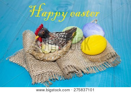 Easter Eggs On A White Wooden Background. Easter Background. Easter Eggs. Easter. Easter Symbol. Eas