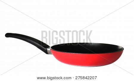Modern Clean Frying Pan Isolated On White