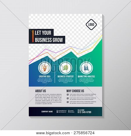 Creative Business Brochure Design Template. Colorful Corporate Flyer Design
