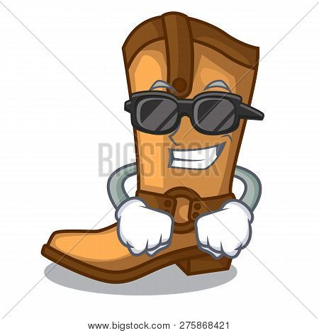 Super Coolcowboy Boots Isolated In The Mascot