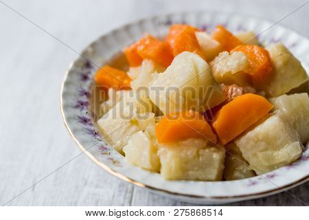 Turkish Food Celery Salad With Olive Oil / Zeytinyagli Kereviz.